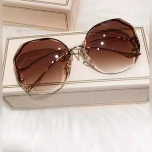 1pair Women Geometric Lens Fashion Glasses For Outdoor
